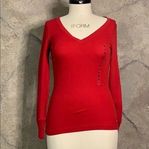 Pink Victoria secret red long sleeve tshirt .